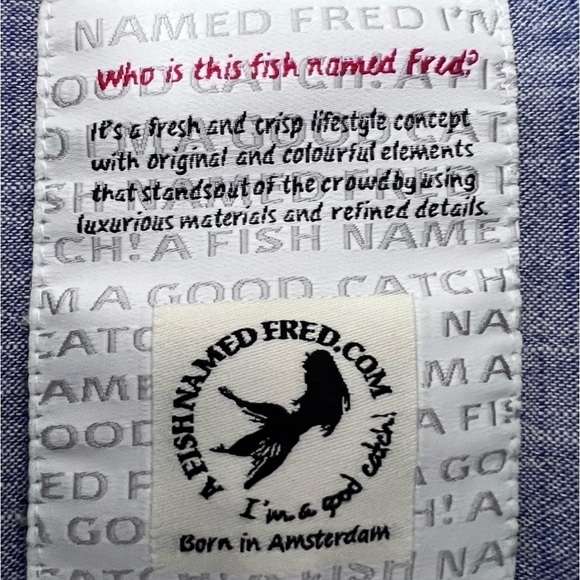 A Fish Named Fred Toucan Leaf Print Colorful Short Sleeve Shirt from Amsterdam M - Picture 13 of 14